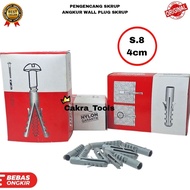 NYLON SCREW FASTENER WALL SCREW WALL STRENGTHENER CONCRETE BRICK WALL S8