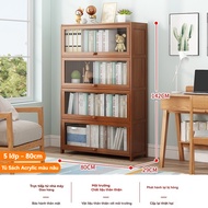 Tủ sách gỗ kệ hiện đại Cửa kính acrylic trong Tủ gỗ đa năng Kệ chất Kệ Gỗ Có Ngăn