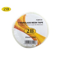 2B Fiberglass Mesh Tape 25mmX100ft Self Adhesive for Crack Repair Drywall FGMT25