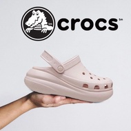 Crocs Classic Crush Clog, Crocs Unisex Classic Crush Clog-Quartz Shoes and Sandals/Black/White/Bone