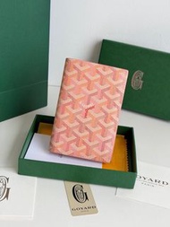 💜Purple Diamond Certification💜Brand New🏆  GOYARD Goyardine Multicolour Pink Passport Holder Unisex