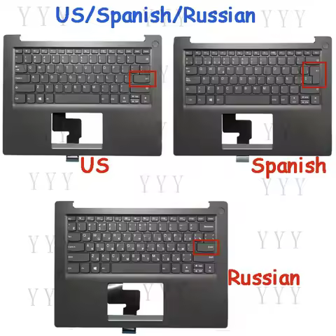 Y+ Palmrest w/Keyboard for Lenovo IdeaPad 3-14IIL05 3-14IML 14IIL 14S 2020 US/SP/RU