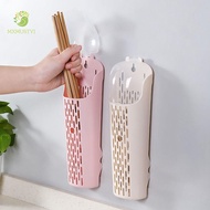 MXMUSTY1 Chopstick Cage, Plastic with Lid Chopstick Basket, Dustproof Wall-mounted Chopstick Rack Kitchen