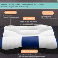 Ergonomic Cervical Pillow Ergonomic Contour Bed Pillow Breathable Height Adjustable Orthopedic Neck 