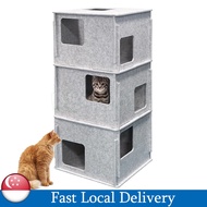 Diy Cat House Cat Tunnul Toys Felt Cat Bed 1-3 Layers Free DIY