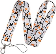 Pinstant Goose Geese Duck Seagull Bird Kawaii Cute 17.7" Neck Lanyard Keychain Holder ID Badge Mobil