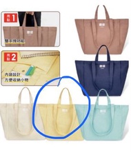 黃色 UNIQLO 帆布袋 托特包 側孭袋