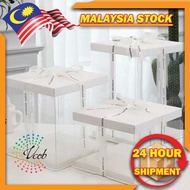 Cake Box 4/6/8/10/12 Inch Heighten Transparent Cake Box Birthday Gift Box Packaging White Base