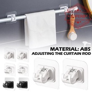 Adjusting Curtain Rod Self-adhesive Rod Bracket Curtain Clip Fixing X4M0