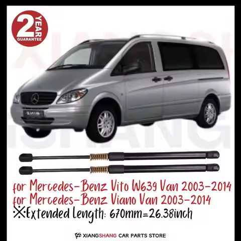 2pcs Rear Auto Open With Spring Damper for Mercedes-Benz Vito (W639) Van 2003-2014 Trunk Boot Gas Ch