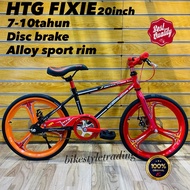 HTG SPORT RIM FIXIE/Basikal budak 20inch/Basikal budak 7-9tahun/kids bicycle/Basikal kanak-kanak/fix