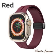 Manis Lemon สายนาฬิกาข้อมือ Magnetic for Apple Watch band Serie 9 8 3 5 4 SE 6 7 2 1 Ultra 49 45 44 40 41 38 42 mm มม.