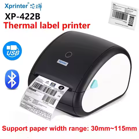 152mm/s Thermal Shipping Label Printer Thermal Barcode Label Printer Support Paper width Range 30mm