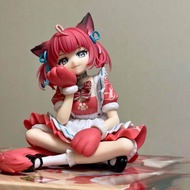 52TOYS | 9CM Virtual YouTuber Akami Kuro Cute Anime Figure Sitting Pose Instant Noodle Press PC Case