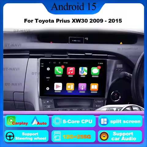 Android 15 Multimedia Video Player Auto For Toyota Prius 3 XW30 2009 - 2015 RHD Car Radio GPS Naviga