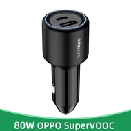 Original OPPO 80W SUPERVOOC Car Charger USB-A 80W Max USB-C