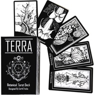 Terra Botanical Plant Tarot Deck - Indie Made 78 Card Deck with Guidebook Black 2.75inches x 4.75inc