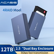 ACASIS usb 3.0 2.5 inch SATA HDD RAID enclosure Double HDD Enclosure with RAID function disk array u