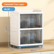 UPSEN Dish Rack Dish Drain Cabinet Plastic Dish Cabinet With Cover Foldable Kitchen Cabinet Plate Or