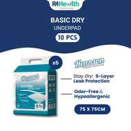 HENNSON BASIC DRY UNDERPAD 75X75CM 10S