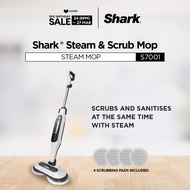 Shark Steam and Scrub Mop, Steam Mop Scrub & Sanitize at The Same Time, Floor cleaning mop with 4 Sc