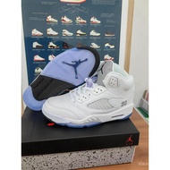 Jordan 5 All White/pink orange/light blue AJ5 men's shoes 40-47 CE7Z