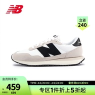 NEW BALANCE NB官方23新款男鞋女鞋237系列复古休闲鞋 白色/灰白色 MS237SF 42(脚长26.5cm)