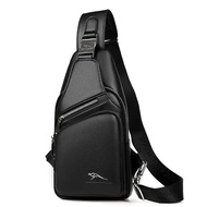 Beg Dada Lelaki Berbentuk Crossbody Diperbuat daripada Kulit PU Kalis Air Berkualiti Tinggi, Gaya Sp