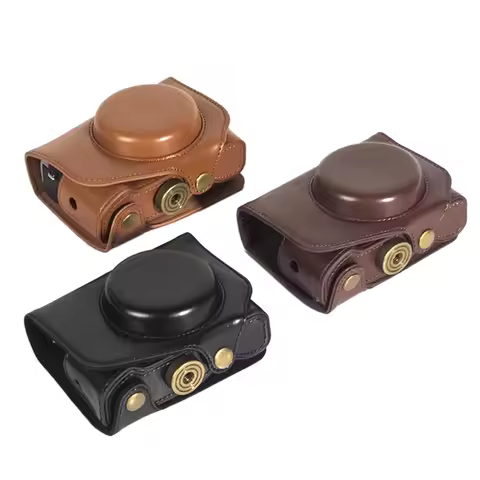 2021 PU Leather Camera Bag Hard Case Cover for Canon Powershot G7 X G7X Mark II III ( G7XII G7XIII )