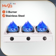 MegaHome 3 Burners Gas Stove Gas Range Triple Burner for Home with Staniless Body High Firepower