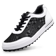 PGM Mens Golf Shoes Breathable Mesh Golf Shoes Men Anti-slip Spikesless Outdoor Sneakers Men Sport Training Golf Shoes XZ079