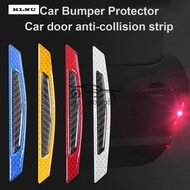 KLNU  4Pcs/Set Car Door Bumper Sticker Car Reflective Decal Strip Warning Safety Mark Anti-collision
