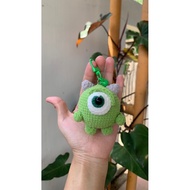Mike Wazowski Keychain | Crochet Keychain | Knitted Keychain