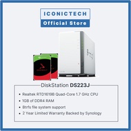 ready stock Synology Diskstation DS223J 2-Bay Nas Enclosure (100% Genuine Brand New Original Synolog