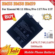 NewBM55 BM58 BM59 5000mAh Mobile Phone Battery for Xiaomi Mi 11 Ultra/Pro 11T Pro 11T Replacement Ba