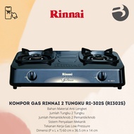 Kompor Gas Rinnai 2 Tungku RI-302S (RI302S)