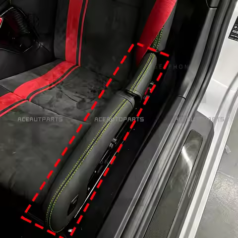 For Porsche Carbon Bucket Seat Side Waist Bolster Genuine Leather Protector Case For 718 GT4RS 911 G