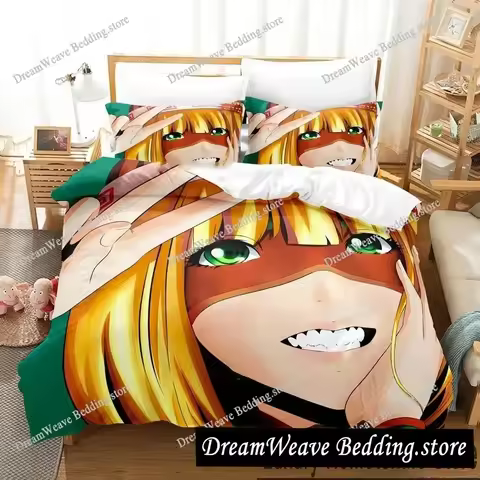 Prison School Luxury Bedding Set Japan Anime Cartoon Duvet Cover Set Comforter Bedspread Twin Single