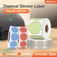 COD Thermal Sticker Label Paper Round Square Custom Label Sticker 50x50mm 800pcs