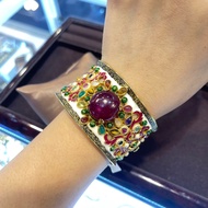 💥กำไลพลอยแท้ ทับทิมแท้ อัญมณีความงาม เกี่ยวทรัพย์ ดึงดูดสิ่งดีๆ เครื่องประดับของแท้ 92.5% ถมทอง24k ส