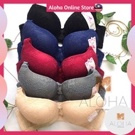 ALOHA Baju Dalam Wanita Size 36-42 Cup A Women Lace Bra Wired Normal Padded Bra Coli Wanita Kain Lac
