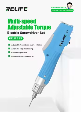 RELIFE E2 Torque Electric Screwdriver Set Multi-speed Adjustable Torque ,Adjustable Forward and Reve