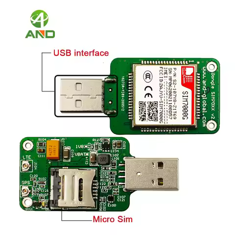 USB dongle SIM7000G,LTE USB Dongle LTE CAT M1 eMTC NB-IoT SIMCOM 4G SIM7000G 1pc