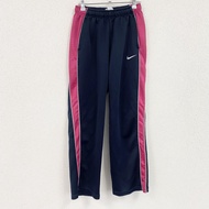 Nike DRI-FIT 運動褲/運動衫，Swoosh 標誌，黑色/粉紅色，M 碼，古著