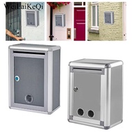 WeiLaiKeQi Mailbox Key Lock Mailbox Metal Post Box Locking Wall Mounted Mailbox Key Drop Box Collect