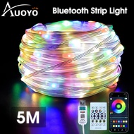 Auoyo 5m/10m LED Fairy String Lights christmas decorations for home Waterproof PVC Light Strips Wire USB Plug-in for Room Bedroom Home Indoor Garden Outdoor Decoration Christmas Decoration Party Light Deepavali Light Diwali