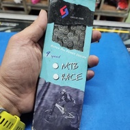 Chiyuan Chain Rante 9 speed TAYA Silver bicycle chain 3 x 9sp