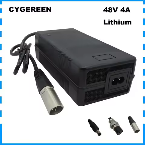 48V 4A Li ion Charger 54.6V 4A XLR For 13S 48 Volt Lithium Battery Charger with fan XT60 DC GX16 Con