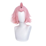 SL Short Pink Wig for Diona Cosplay Costume Anime Game Fluffy Bob Hair Wigs with Cap