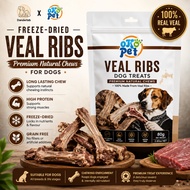Danderlab x Okopets Freeze-Dried Veal Ribs for Dogs | Long Lasting Natural Chew |